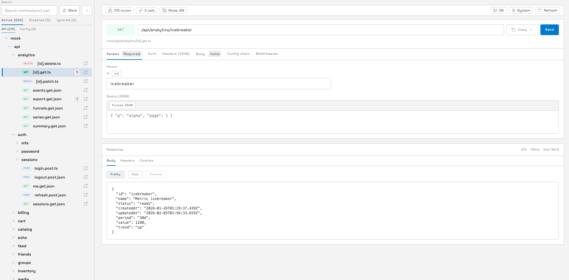 Playground entry (terminal output)